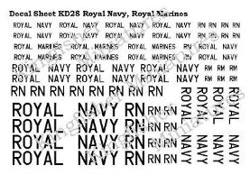 Royal Navy & Royal Marines Lettering - White